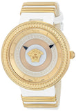 Versace V Metal Icon Gold Dial White & Gold Strap Watch for Women - VLC040014 Authentic Buy Shop Now