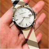 Burberry The City White Dial Brown Leather Strap Watch for Women - BU9113 Authentic Buy Shop Now