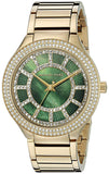 Michael Kors Kerry Green Dial Gold Steel Strap Watch for Women - MK3409 Authentic Buy Shop Now
