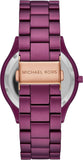 Michael Kors Slim Runway Quartz Purple Dial Purple Steel Strap Watch For Women - MK4507 Authentic Buy Shop Now