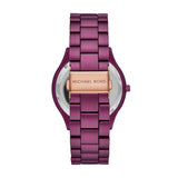 Michael Kors Slim Runway Quartz Purple Dial Purple Steel Strap Watch For Women - MK4507 Authentic Buy Shop Now