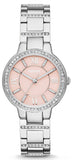 Fossil Virginia Pink Dial Silver Steel Strap Watch for Women - ES3504 Authentic Buy Shop Now