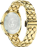 Versace V-Flare Quartz Silver Dial Gold Steel Strap Watch for Women - VEBN00718 Authentic Buy Shop Now