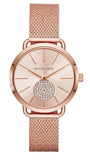 Michael Kors Portia Rose Gold Dial Rose Gold Mesh Bracelet Watch for Women - MK3845 Authentic Buy Shop Now