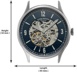 Fossil Forrester Luggage Automatic Skeleton Blue Dial Brown Leather Strap Watch for Men - ME3179 Authentic Buy Shop Now