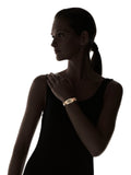 Burberry Pioneer Gold Dial Haymarket Beige Leather Strap Watch for Women - BU9509 Authentic Buy Shop Now