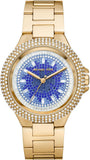 Michael Kors Camille Analog Blue Dial Gold Steel Strap Watch For Women - MK7341 Authentic Buy Shop Now