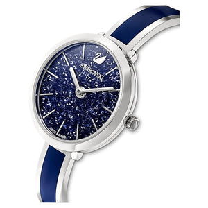 Swarovski Crystalline Delight Analog Blue Dial Two Tone Steel Strap Watch for Women - 5580533 Authentic Buy Shop Now