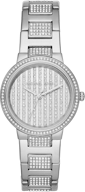 Michael Kors Gabbi Quartz Crystals Silver Dial Silver Steel Strap Watch For Women - MK3984 Authentic Buy Shop Now