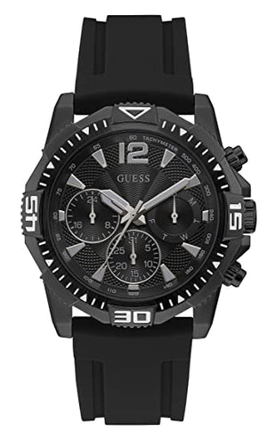Guess Commander Black Dial Black Rubber Strap Watch for Men - GW0211G3 Authentic Buy Shop Now