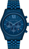 Michael Kors Lexington Chronograph Blue Dial Blue Steel Strap Watch For Men - MK8791 Authentic Buy Shop Now
