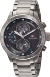 Tommy Hilfiger Trent Chronograph Grey Dial Grey Steel Strap Watch For Men - 1791806 Authentic Buy Shop Now