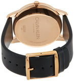 Calvin Klein City Quartz Grey Dial Black Leather Strap Watch for Men - K2G2G6C3 Authentic Buy Shop Now