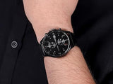 Tommy Hilfiger West Chronograph Black Dial Black Leather Strap Watch For Men - 1791711 Authentic Buy Shop Now