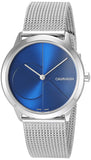 Calvin Klein Minimal Blue Dial Silver Mesh Bracelet Watch for Women - K3M2212N Authentic Buy Shop Now