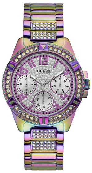 Guess Lady Frontier Diamonds Silver Dial Multicolor Steel Strap Watch for Women - GW0044L1 Authentic Buy Shop Now