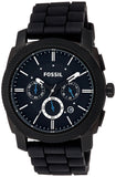 Fossil Machine Chronograph Black Dial Black Silicone Strap Watch for Men - FS4487 Authentic Buy Shop Now