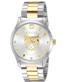 Gucci G Timeless Silver Dial Two Tone Steel Strap Watch For Women - YA1264074 Authentic Buy Shop Now