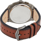 Fossil Everett Chronograph Grey Dial Brown Leather Strap Watch for Men - FS5799 Authentic Buy Shop Now