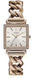 Guess Vanity Diamonds Silver Dial Gold Steel Strap Watch for Women - W1030L4 Authentic Buy Shop Now