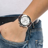 Hugo Boss Ikon White Dial Brown Leather Strap Watch for Men - 1513175 Authentic Buy Shop Now
