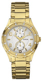Guess Siren Diamonds Silver Dial Gold Steel Strap Watch for Women - W0442L2 Authentic Buy Shop Now