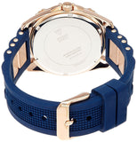 Guess Interpid White & Rose Gold Dial Blue Silicone Strap Watch For Women - W0325L8 Authentic Buy Shop Now
