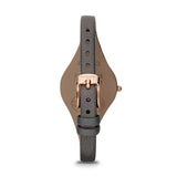 Fossil Georgia Smoke Grey Dial Grey Leather Strap Watch for Women - ES3077 Authentic Buy Shop Now
