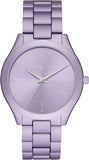 Michael Kors Slim Runway Quartz Purple Dial Purple Steel Strap Watch For Women - MK4540 Authentic Buy Shop Now