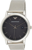Emporio Armani Luigi Quartz Grey Dial Silver Mesh Bracelet Watch For Men - AR11069 Authentic Buy Shop Now
