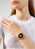 Versace Palazzo Empire Greca Black Dial Gold Mesh Bracelet Watch for Women - VEDV00519 Authentic Buy Shop Now