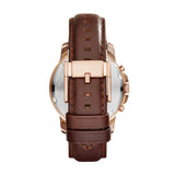 Fossil Grant Chronograph White Dial Brown Leather Strap Watch for Men - FS4991 Authentic Buy Shop Now