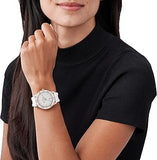 Michael Kors Runway Quartz White Dial White Rubber Strap Watch For Women - MK6853 Authentic Buy Shop Now