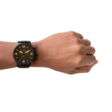 Fossil Nate Chronograph Black Dial Black Steel Strap Watch for Men - JR1401 Authentic Buy Shop Now