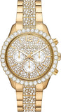 Michael Kors Layton Chronograph Gold Dial Gold Steel Strap Watch For Women - MK6977 Authentic Buy Shop Now