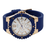 Guess Overdrive White Dial Blue Rubber Strap Watch for Women - W0149L5 Authentic Buy Shop Now