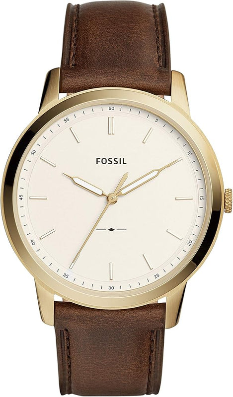 Fossil The Minimalist White Dial Brown Leather Strap Watch for Men - FS5397 Authentic Buy Shop Now