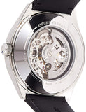 Emporio Armani Meccanico White Skeleton Dial Black Leather Strap Watch For Men - AR60003 Authentic Buy Shop Now
