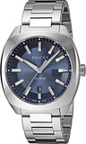 Gucci GG2570 Quartz Blue Dial Silver Steel Strap Watch For Men - YA142303 Authentic Buy Shop Now