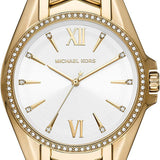 Michael Kors Whitney Three-Hand White Dial Gold Steel Strap Watch For Women - MK6693 Authentic Buy Shop Now