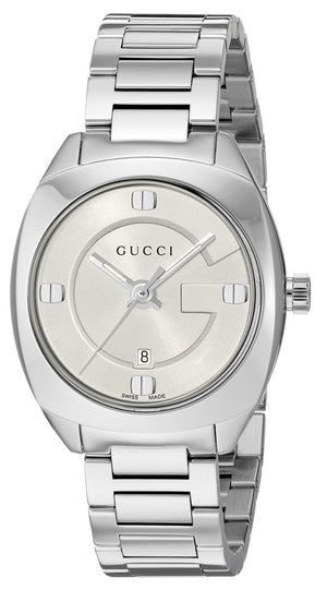Gucci GG2570 White Dial Silver Steel Strap Watch For Women - YA142502 Authentic Buy Shop Now