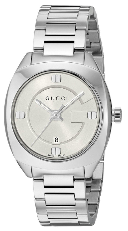 Gucci GG2570 White Dial Silver Steel Strap Watch For Women - YA142502 Authentic Buy Shop Now