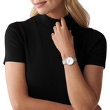 Michael Kors Pyper Quartz Mother of Pearl White Dial Silver Mesh Strap Watch For Women - MK4618 Authentic Buy Shop Now