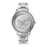 Fossil Stella Sport Multifunction Silver Dial Silver Steel Strap Watch for Women - ES5108 Authentic Buy Shop Now