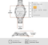 Michael Kors Berkley Chronograph Silver Dial Silver Steel Strap Watch For Women - MK7413 Authentic Buy Shop Now