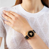 Versace Palazzo Empire Greca Black Dial Black Leather Strap Watch for Women - VEDV00119 Authentic Buy Shop Now