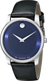Movado Museum Classic Blue Dial Black Leather Strap Watch for Men - 606610 Authentic Buy Shop Now