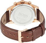 Hugo Boss Navigator Grey Dial Brown Leather Strap Watch for Men - 1513496 Authentic Buy Shop Now