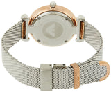 Emporio Armani Retro Mother of Pearl Dial Silver Mesh Bracelet Watch For Women - AR2067 Authentic Buy Shop Now