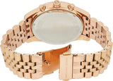 Michael Kors Lexington Chronograph White Dial Rose Gold Steel Strap Watch For Women - MK8313 Authentic Buy Shop Now